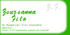 zsuzsanna filo business card